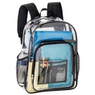 Clear Vinyl PVC Backpack with Padded, Adjustable Straps and