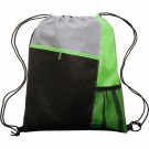 Mesh Pocket Drawstring Backpacks