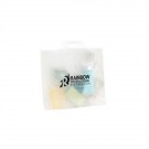 Clear Frosted Soft Bridge Handle Bag - Flexo Ink