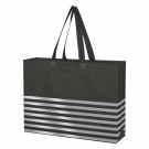Non-Woven Horizontal Stripe Tote Bag