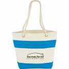 Capri Stripes 12oz Cotton Canvas Shopper Tote