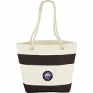 Capri Stripes 12oz Cotton Canvas Shopper Tote