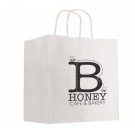 Kraft Paper White Shopping Bag - 10