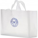 Clear Frosted Soft Loop Shopper Bag w/ Insert - Flexo Ink