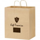 Natural Kraft Carry-Out Bags - Flexo Ink