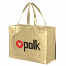 Metallic Gloss Smooth Designer Tote Bags - Screen Print