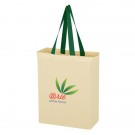 Natural Cotton Canvas Grocery Tote Bag