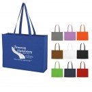 Non-Woven Shopper Tote Bag With Hook And Loop Closure