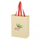 Natural Cotton Canvas Grocery Tote Bag