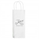 White Kraft 1-Bottle Wine Tote Bag - Flexo Ink