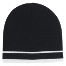 Knit Beanie With Double Stripe