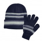 Cuff Beanie and Gloves Set