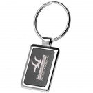 Square Black & Chrome Keychains