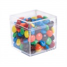 Cube Shaped Acrylic Container With Candy