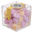 Cube Shaped Acrylic Container With Candy