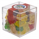 Cube Shaped Acrylic Container With Candy