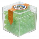 Cube Shaped Acrylic Container With Candy