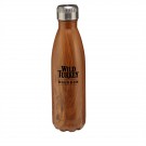 17 oz. Woodgrain Cascade Stainless Steel Water Bottle