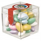 Cube Shaped Acrylic Container With Candy