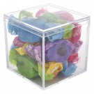 Cube Shaped Acrylic Container With Candy