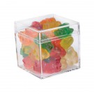 Cube Shaped Acrylic Container With Candy