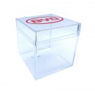 Cube Shaped Acrylic Container With Candy