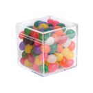 Cube Shaped Acrylic Container With Candy