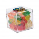 Cube Shaped Acrylic Container With Candy