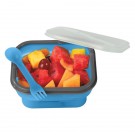 Collapsible Food Container With Dual Utensil