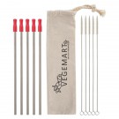 5-Pack Stainless Straw Kit with Cotton Pouch