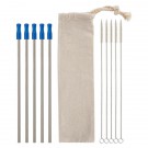 5-Pack Stainless Straw Kit with Cotton Pouch