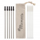 5-Pack Stainless Straw Kit with Cotton Pouch