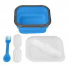 Collapsible Food Container With Dual Utensil