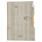 Woodgrain Look Notebook With Sticky Notes And Flags