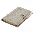 Woodgrain Look Notebook With Sticky Notes And Flags