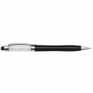 Slender Crystalline Plastic Ballpoint Pen with Stylus