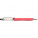 Slender Crystalline Plastic Ballpoint Pen with Stylus