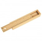 12- Piece Colored Pencil Set In Wooden Ruler Box