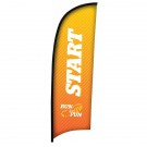 9' Premium Razor Sail Sign Flag, 1-Sided