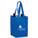 Wine Tote - 4 Bottle Bag - Screen Print