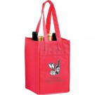 Wine Tote - 4 Bottle Bag - Screen Print