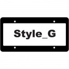 Raised White Plastic License Plate Frame