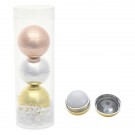 3-Piece Metallic Lip Moisturizer Ball Tube Gift Set