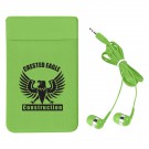 Stretch Phone Card Sleeve With Earbuds