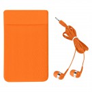 Stretch Phone Card Sleeve With Earbuds