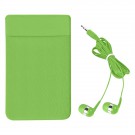 Stretch Phone Card Sleeve With Earbuds