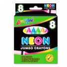 8 Pack Jumbo Neon Crayons