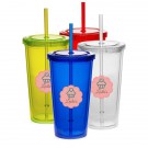 20 oz. Double Wall Acrylic Tumbler With Straw