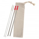 2-Pack Stainless Straw Kit with Cotton Pouch