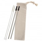 2-Pack Stainless Straw Kit with Cotton Pouch